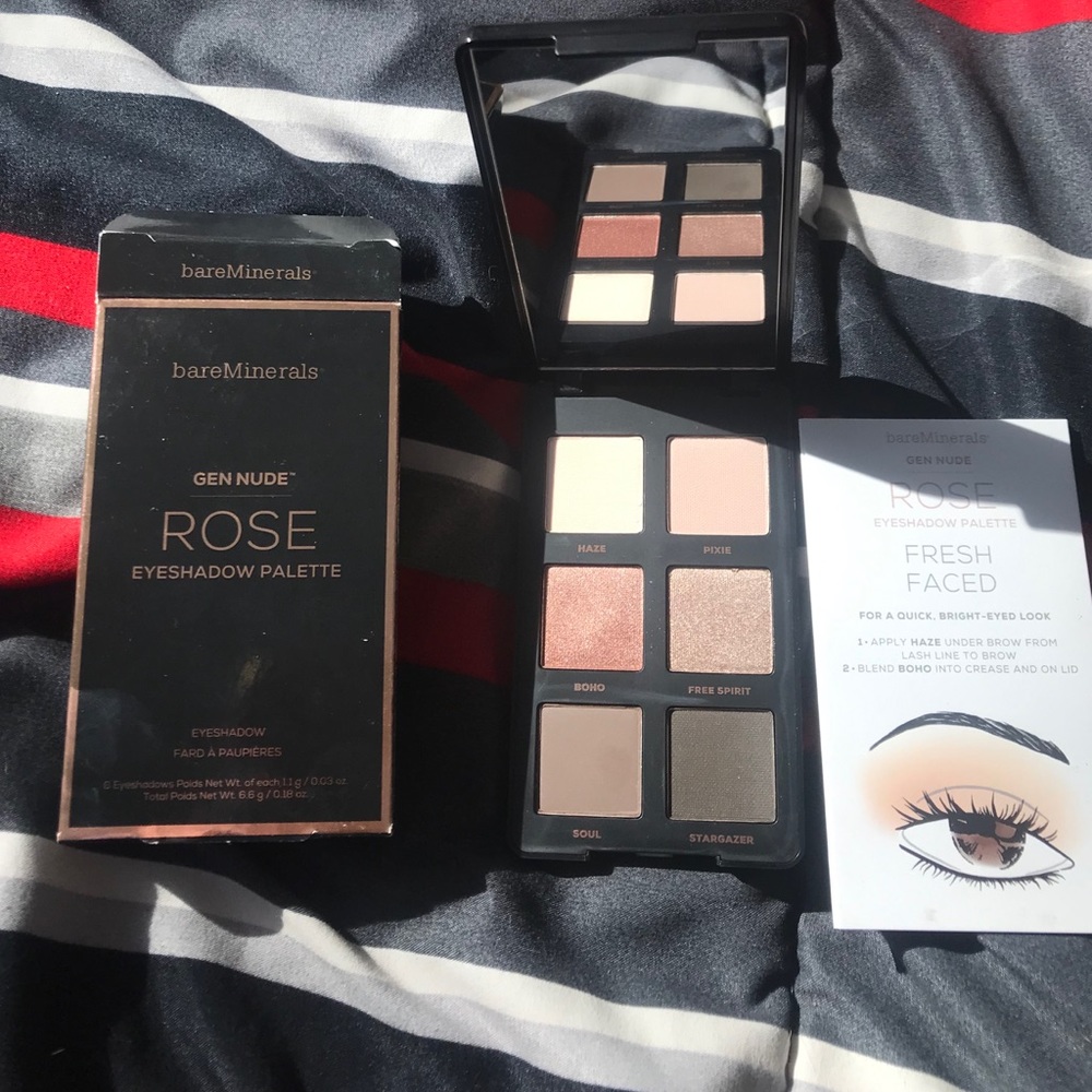 NEW!BARE MINERALS GEN NUDE ROSE EYESHADOW PALETTE